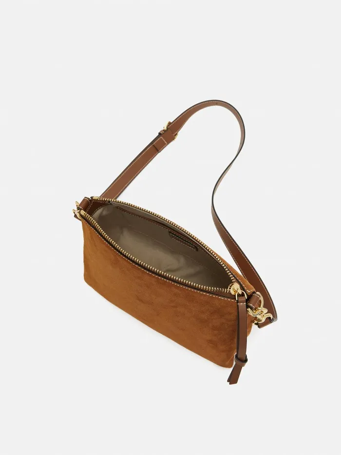 Women Ava Suede Cross Body Tan Jigsaw Bags