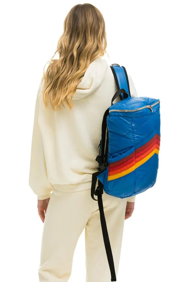 Women Backpacks Aviator Nation PEAK PUFFER BACKPACK 8211 SNORKEL BLUE GLOSSY Women Backpacks Aviator Nation PEAK PUFFER BACKPACK 8211 SNORKEL BLUE GLOSSY