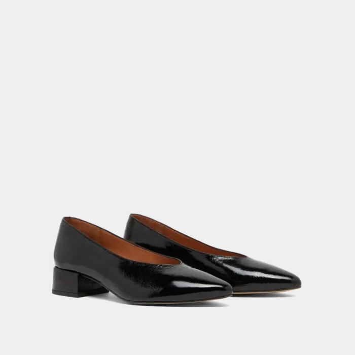 Women Ballerinas With Heels And Pointed Toes Black JONAK Ballet Flats