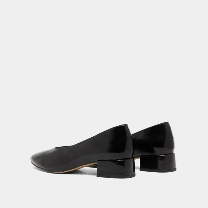 Women Ballerinas With Heels And Pointed Toes Black JONAK Ballet Flats