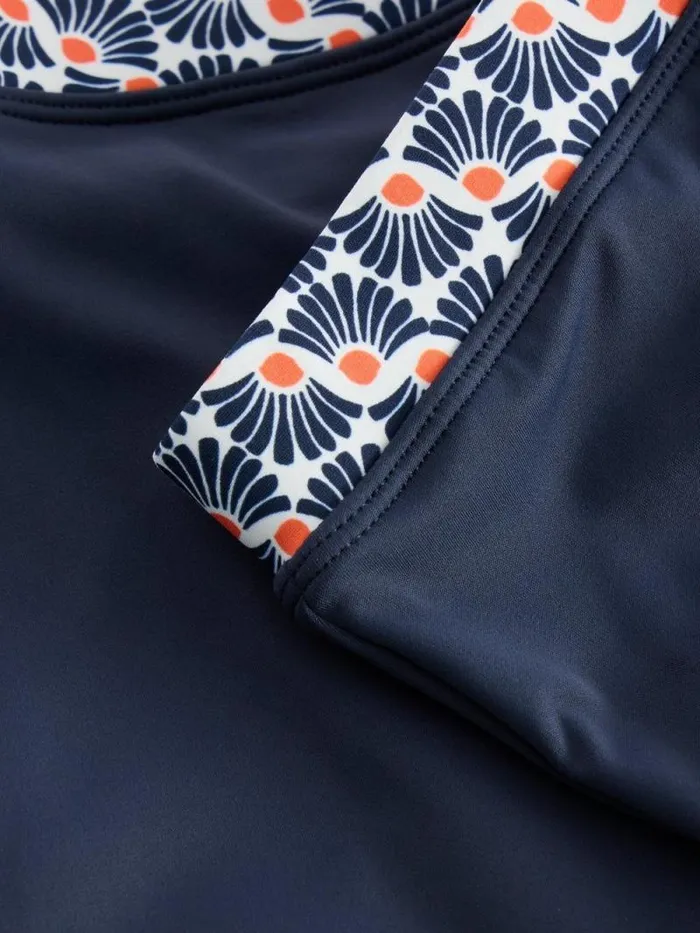 Women Bay Swim Shorts Navy Multi White Stuff Swimwear