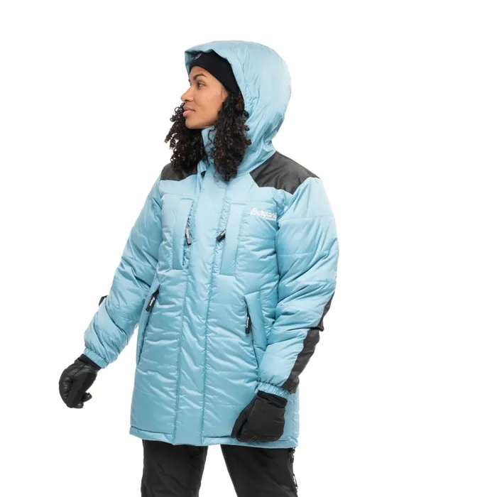 Women Bergans Of Norway Down Jackets Expedition Down Unisex Parka Arctic Ocean Blue Black