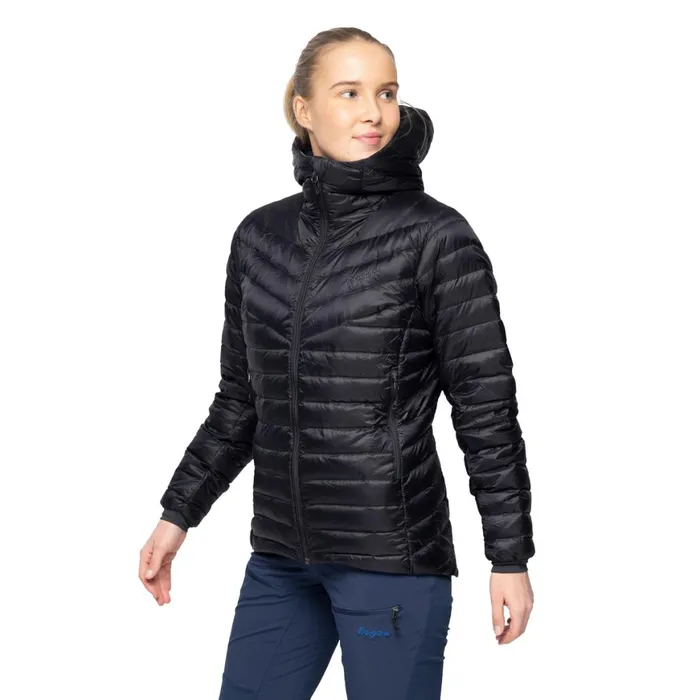 Women Bergans Of Norway Down Jackets Rabot Light Down Jacket Hood Black