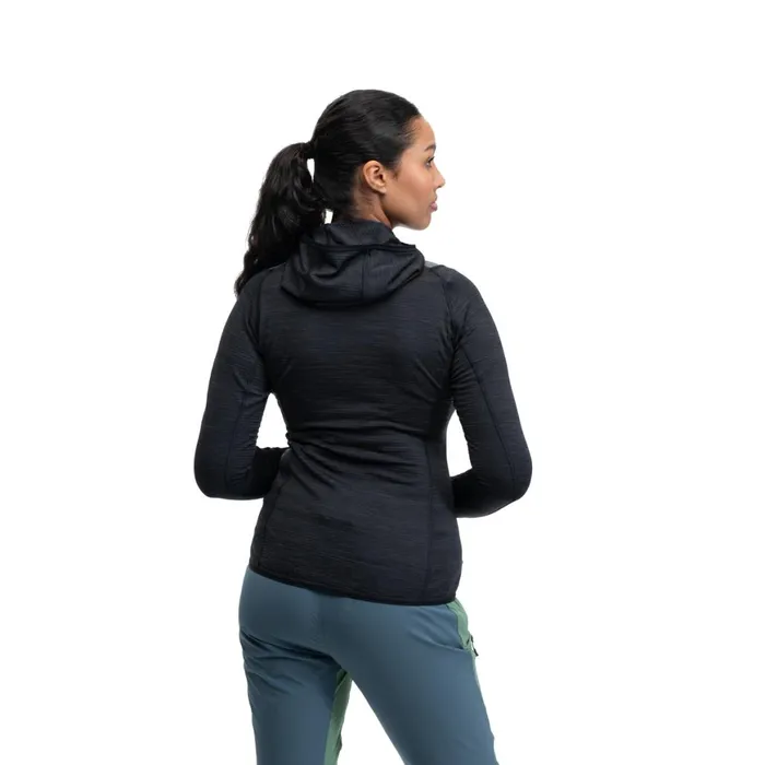 Women Bergans Of Norway Fleece Rabot Active Mid Hood W Jacket Black