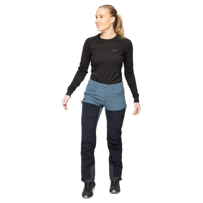 Women Bergans Of Norway Hiking Pants Bekkely Hybrid W Pants Orion Blue Black