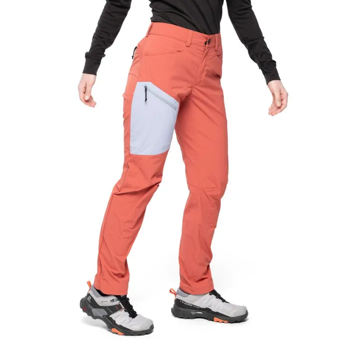 Women Bergans Of Norway Hiking Pants Vaagaa Light Softshell Pants Rusty Dust Husky Blue