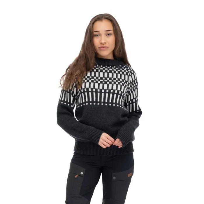 Women Bergans Of Norway Jumpers And Long Sleeves Nordmarka Merino Jumper Dark Shadow Grey Aluminium Women Bergans Of Norway Jumpers And Long Sleeves Nordmarka Merino Jumper Dark Shadow Grey Aluminium