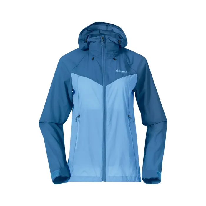Women Bergans Of Norway Softshell Jackets Skar Light Windbreaker Jacket Pacific Blue North Sea Blue