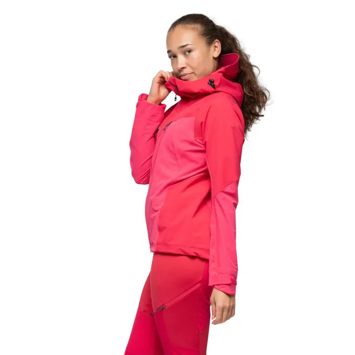 Women Bergans Of Norway Softshell Jackets Tind Softshell Jacket Light Alpine Rose Alpine Rose
