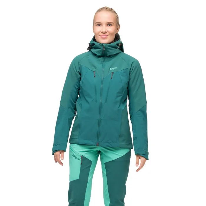 Women Bergans Of Norway Softshell Jackets Tind Softshell Jacket Malachite Green
