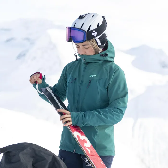 Women Bergans Of Norway Softshell Jackets Tind Softshell Jacket Malachite Green