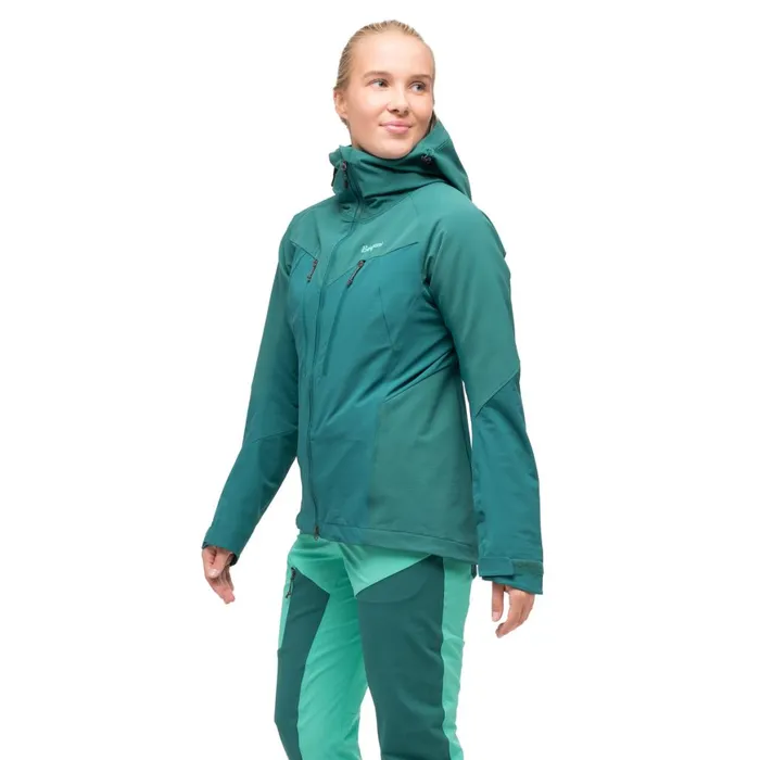 Women Bergans Of Norway Softshell Jackets Tind Softshell Jacket Malachite Green