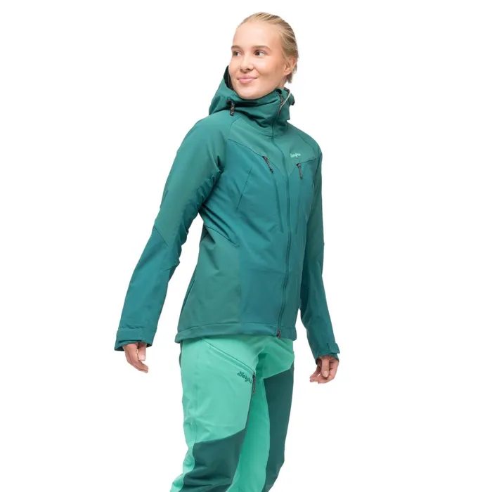 Women Bergans Of Norway Softshell Jackets Tind Softshell Jacket Malachite Green