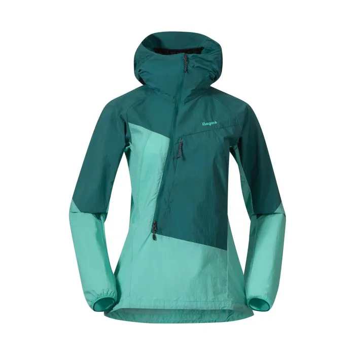 Women Bergans Of Norway Softshell Jackets Tind Windbreaker Anorak Light Malachite Green Malachite Green