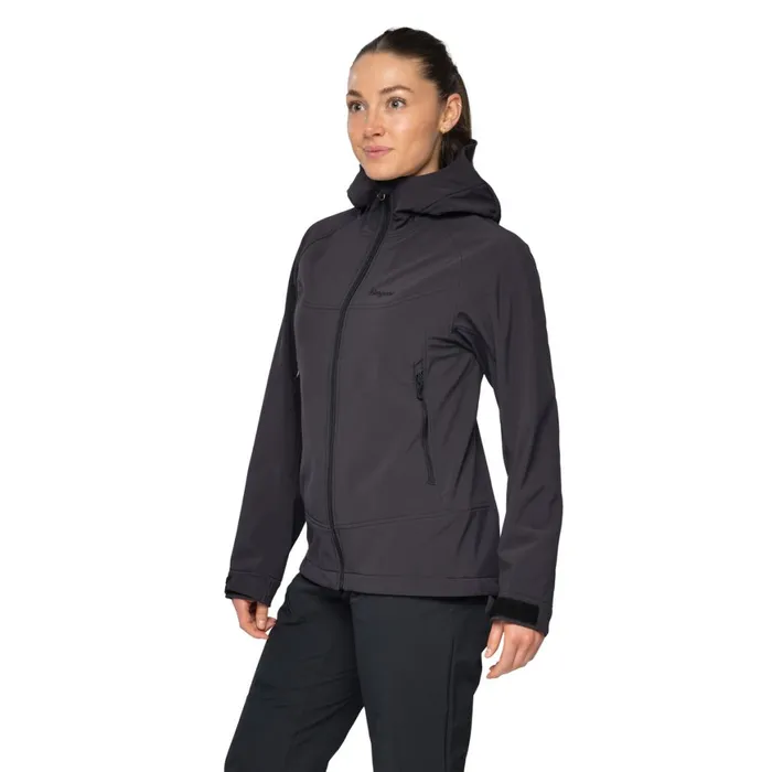 Women Bergans Of Norway Softshell Jackets Vaagaa Softshell Jacket Hood Black