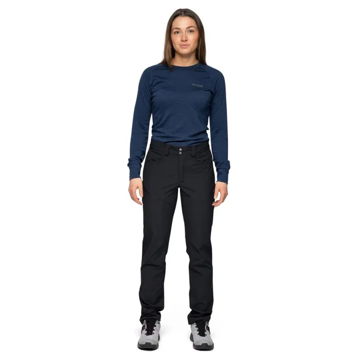 Women Bergans Of Norway Softshell Pants Vandre Light Softshell Pants Black