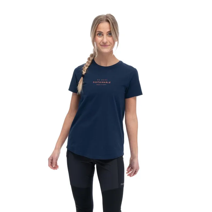 Women Bergans Of Norway TShirts Graphic W Tee Navy Blue