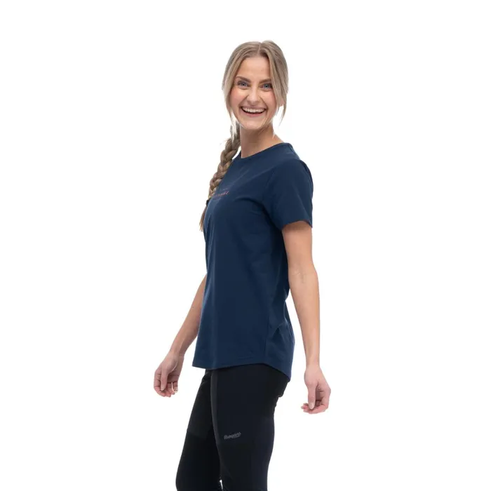 Women Bergans Of Norway TShirts Graphic W Tee Navy Blue