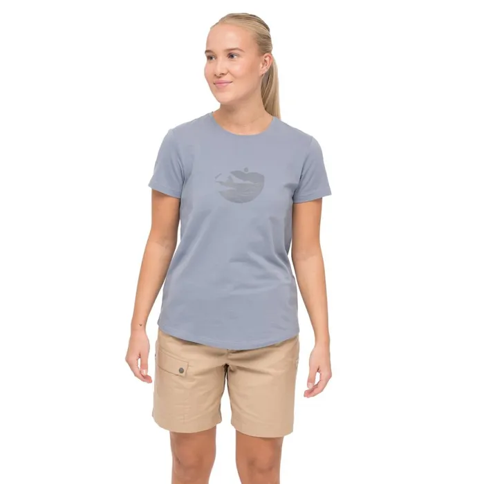 Women Bergans Of Norway TShirts Nordmarka Organic Cotton Print Tee Husky Blue Husky Blue Sunset Women Bergans Of Norway TShirts Nordmarka Organic Cotton Print Tee Husky Blue Husky Blue Sunset