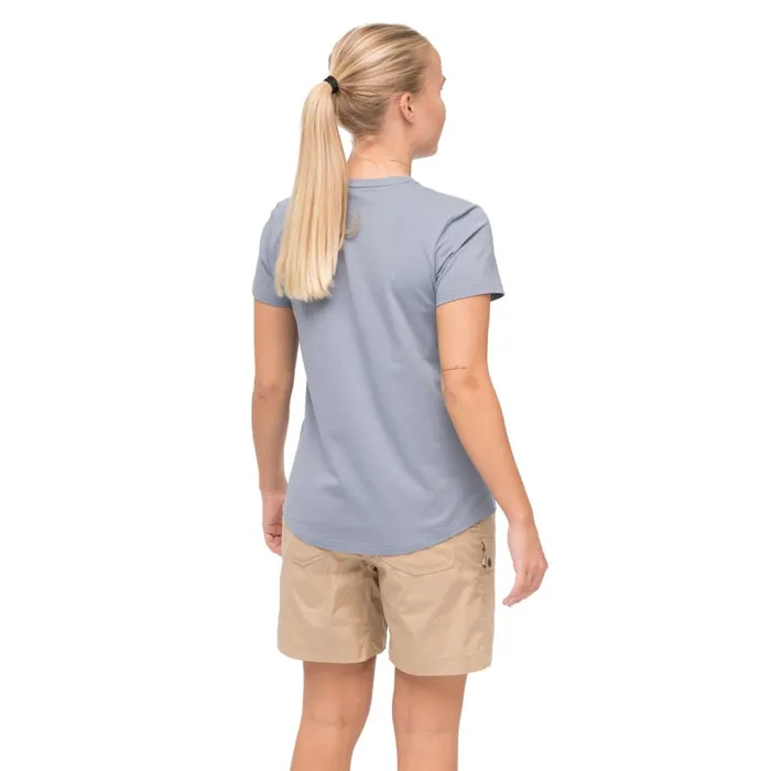 Women Bergans Of Norway TShirts Nordmarka Organic Cotton Print Tee Husky Blue Husky Blue Sunset