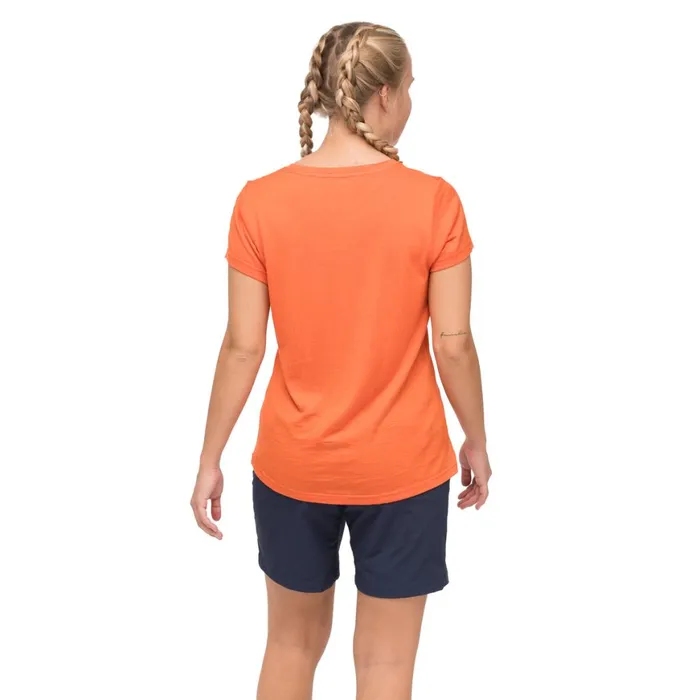 Women Bergans Of Norway TShirts Rabot Mount Wool Tee Alert Orange