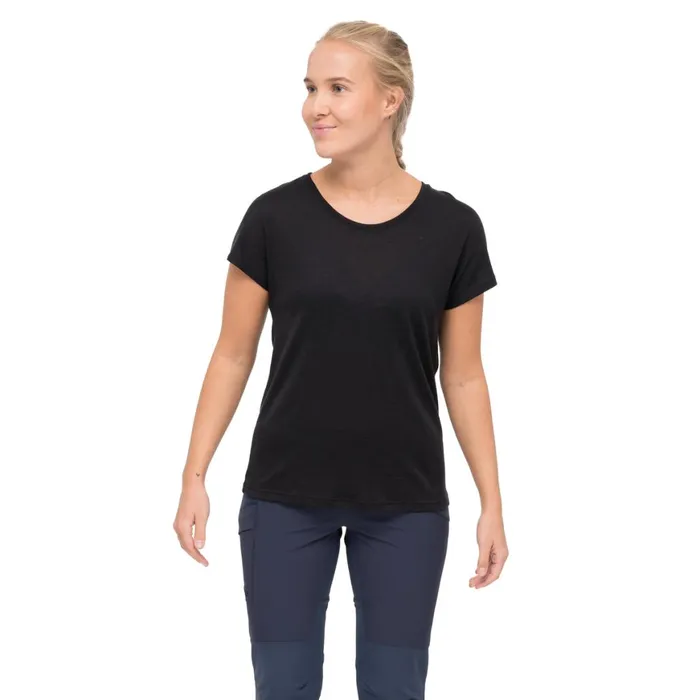Women Bergans Of Norway TShirts Whenever Merino Tee Black