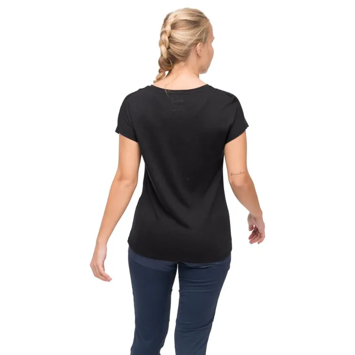 Women Bergans Of Norway TShirts Whenever Merino Tee Black