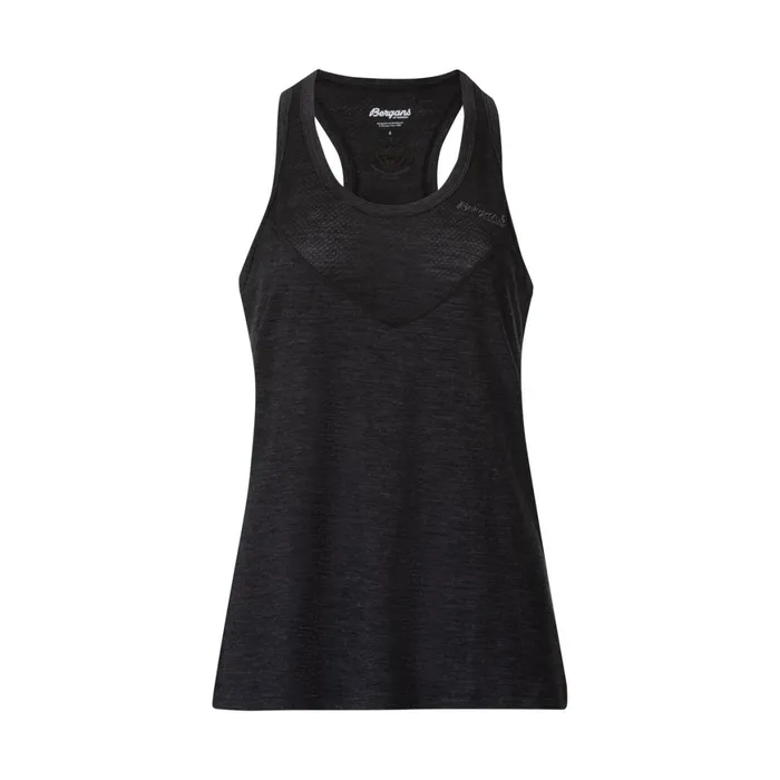 Women Bergans Of Norway Wool TShirts And Tops InnerLight W Singlet Solid Charcoal