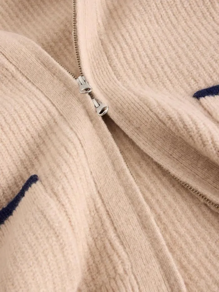 Women BETTY ZIP THROUGH BOMBER Light Natural White Stuff Knitwear Women BETTY ZIP THROUGH BOMBER Light Natural White Stuff Knitwear