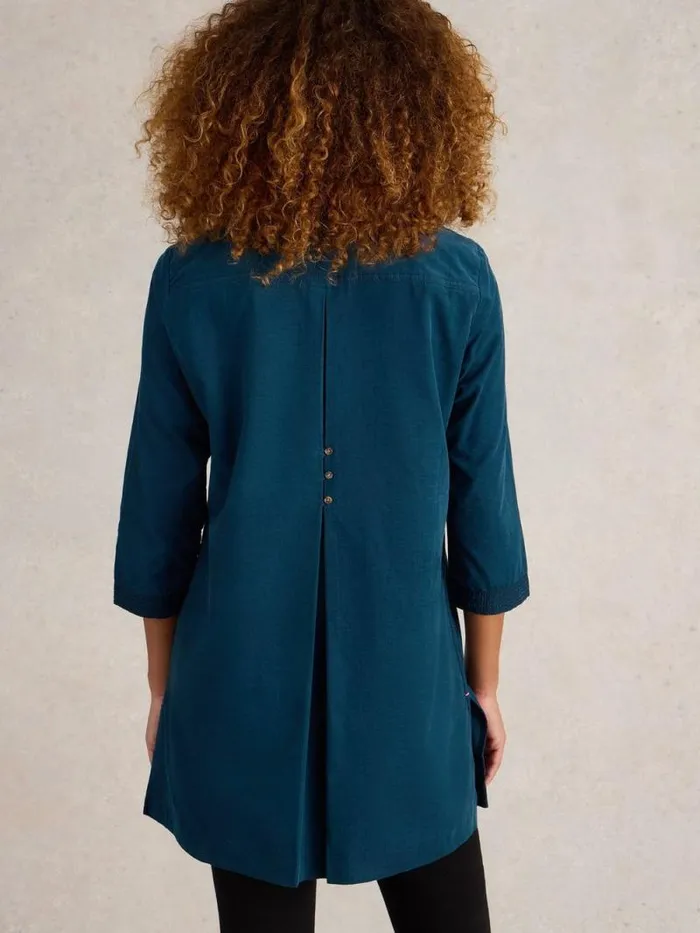 Women Blaire Cord Tunic Dk Teal White Stuff Shirts and Blouses Women Blaire Cord Tunic Dk Teal White Stuff Shirts and Blouses