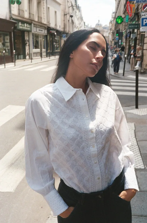 Women Blouses and Tops MOS MOSH MMHLove India Blouse 8211 HEYANNO White