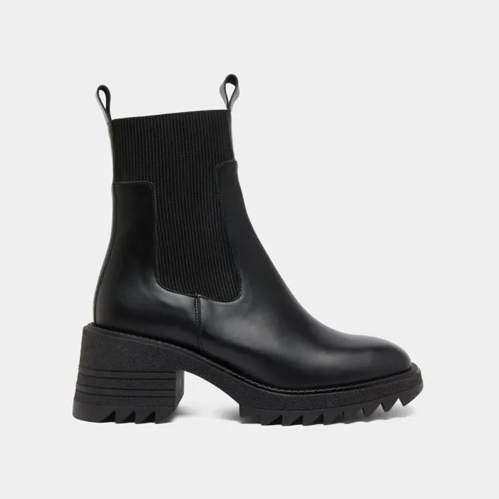 Women Boots With Elastics And Notched Sole Black JONAK Ankle Boots Lowboots