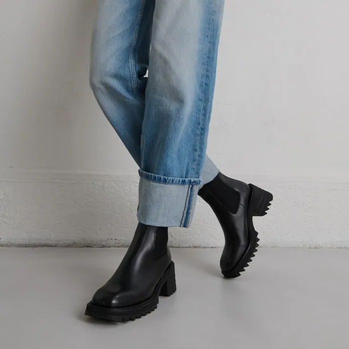 Women Boots With Elastics And Notched Sole Black JONAK Ankle Boots Lowboots