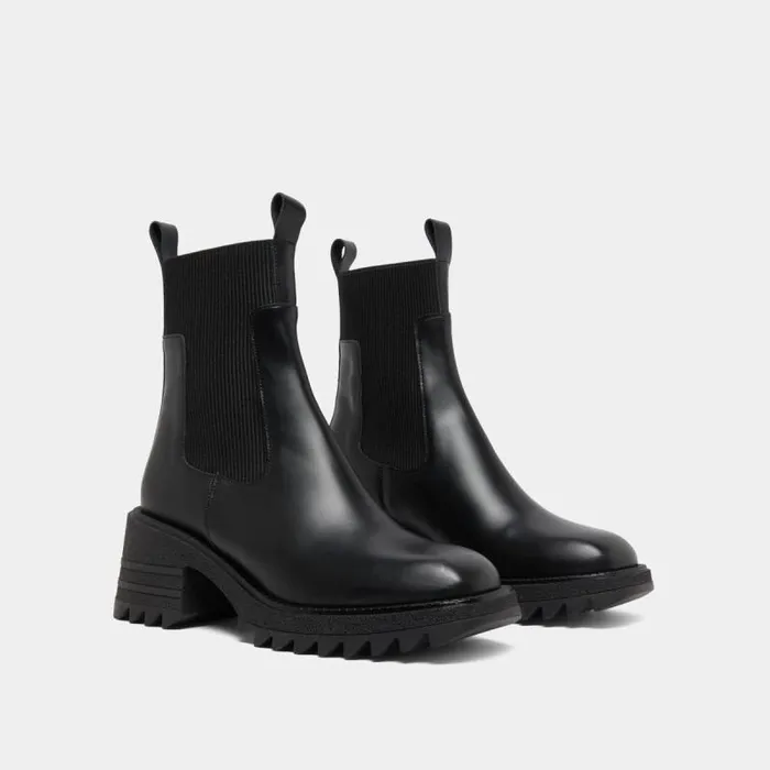 Women Boots With Elastics And Notched Sole Black JONAK Ankle Boots Lowboots
