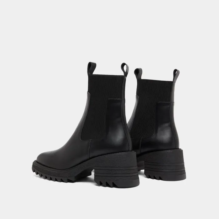 Women Boots With Elastics And Notched Sole Black JONAK Ankle Boots Lowboots