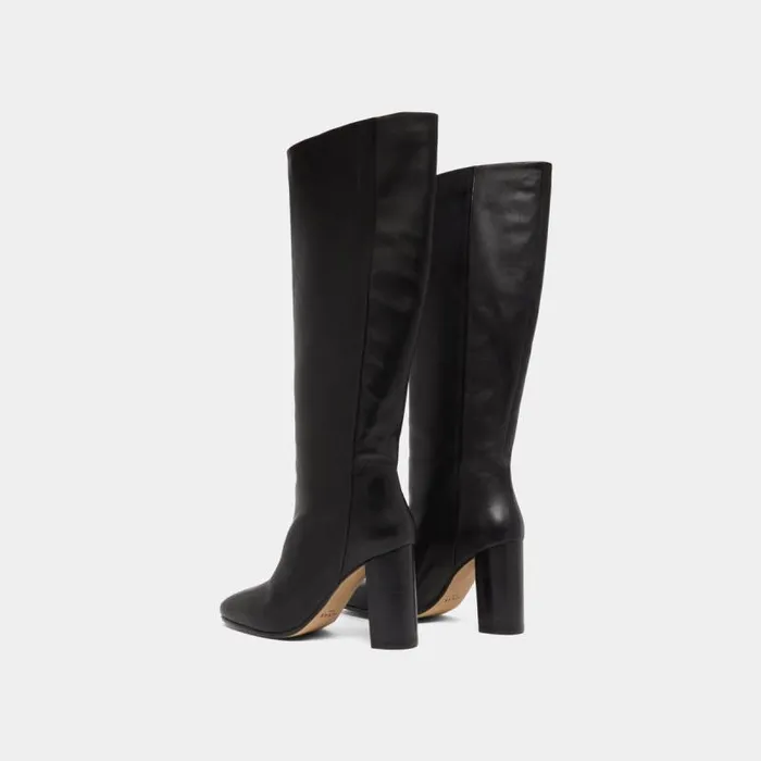 Women Boots With Heels Black JONAK Boots Thighhigh Boots