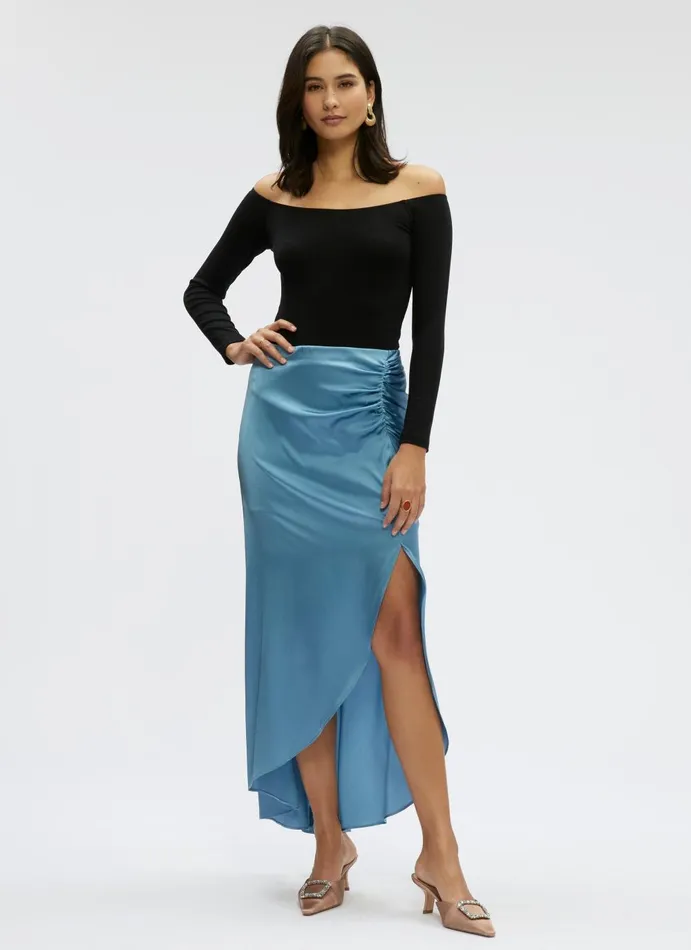 Women Bottoms Robert Graham TATUM SKIRT Steel
