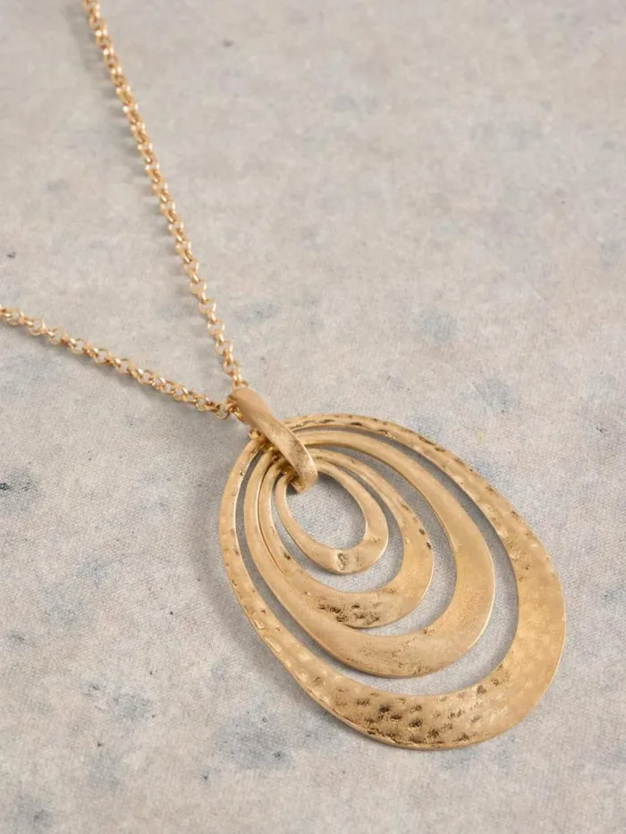 Women BRYONY TEXTURED NECKLACE Gold Tone Metallic White Stuff Jewellery Women BRYONY TEXTURED NECKLACE Gold Tone Metallic White Stuff Jewellery