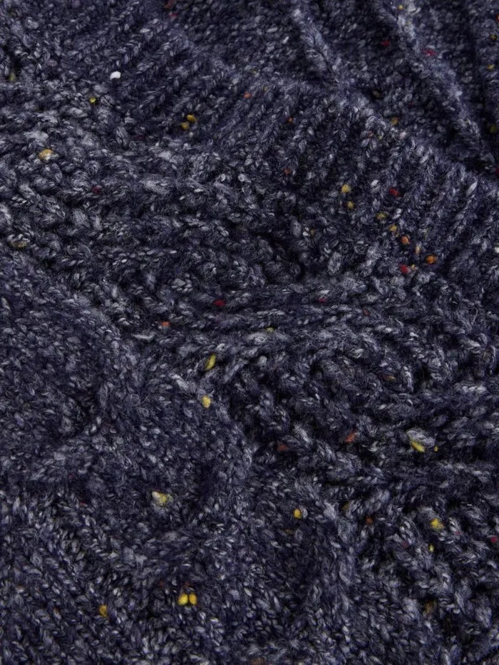 Women CABLE NEP BUTTON THROUGH TANK Navy Multi White Stuff Knitwear Women CABLE NEP BUTTON THROUGH TANK Navy Multi White Stuff Knitwear