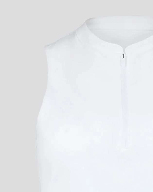 Women Castore Tops WoWhite AMC Melbourne Performance Aero Zip Tank