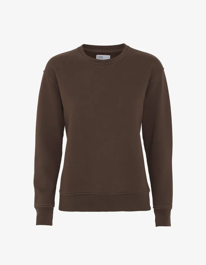 Women Classic Organic Crew 8211 Coffee Brown Women Crewneck Sweatshirts Colorfulstandard Women Classic Organic Crew 8211 Coffee Brown Women Crewneck Sweatshirts Colorfulstandard