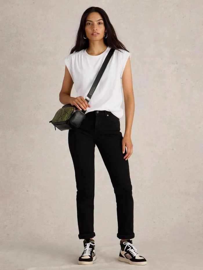Women CLAUDIA TEE Light Natural White Stuff Tops and Tees
