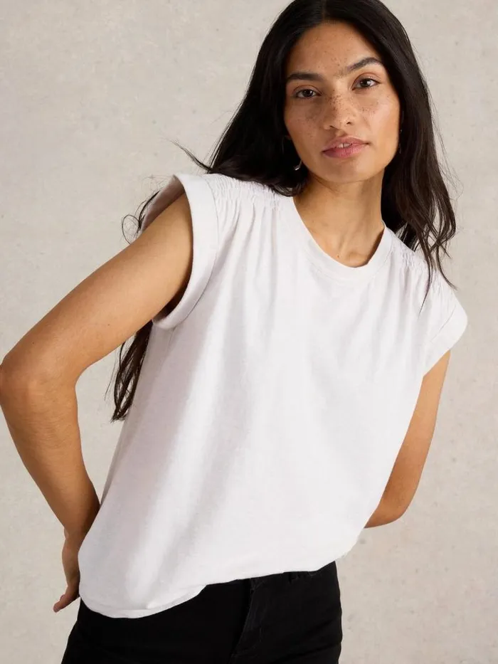 Women CLAUDIA TEE Light Natural White Stuff Tops and Tees Women CLAUDIA TEE Light Natural White Stuff Tops and Tees