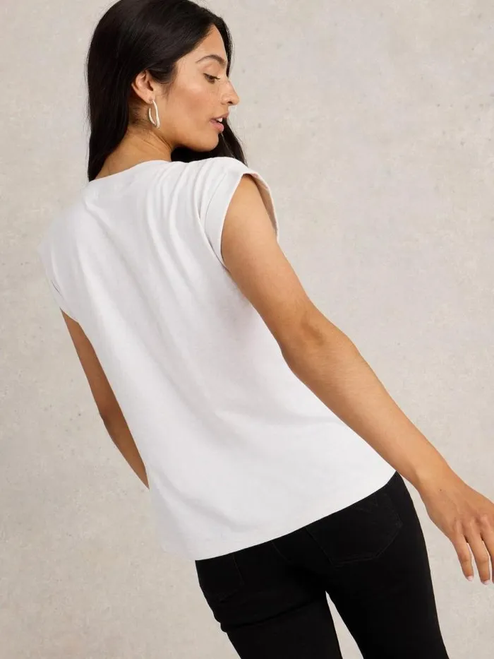 Women CLAUDIA TEE Light Natural White Stuff Tops and Tees Women CLAUDIA TEE Light Natural White Stuff Tops and Tees