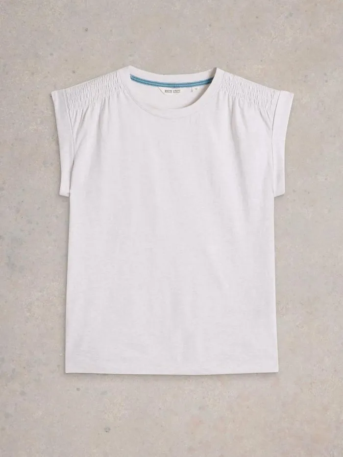 Women CLAUDIA TEE Light Natural White Stuff Tops and Tees Women CLAUDIA TEE Light Natural White Stuff Tops and Tees