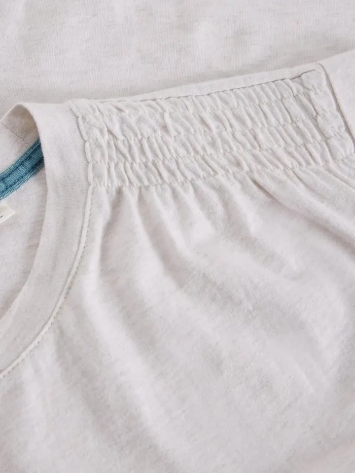 Women CLAUDIA TEE Light Natural White Stuff Tops and Tees Women CLAUDIA TEE Light Natural White Stuff Tops and Tees