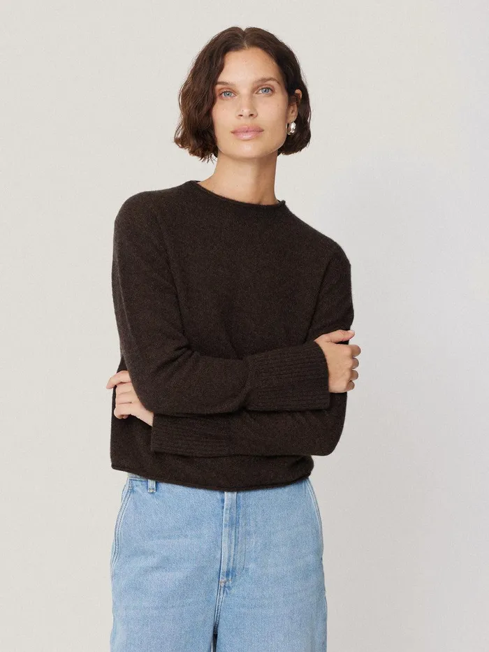Women Cloud Cashmere Eldon Jumper Brown Jigsaw Knitwear and Cashmere