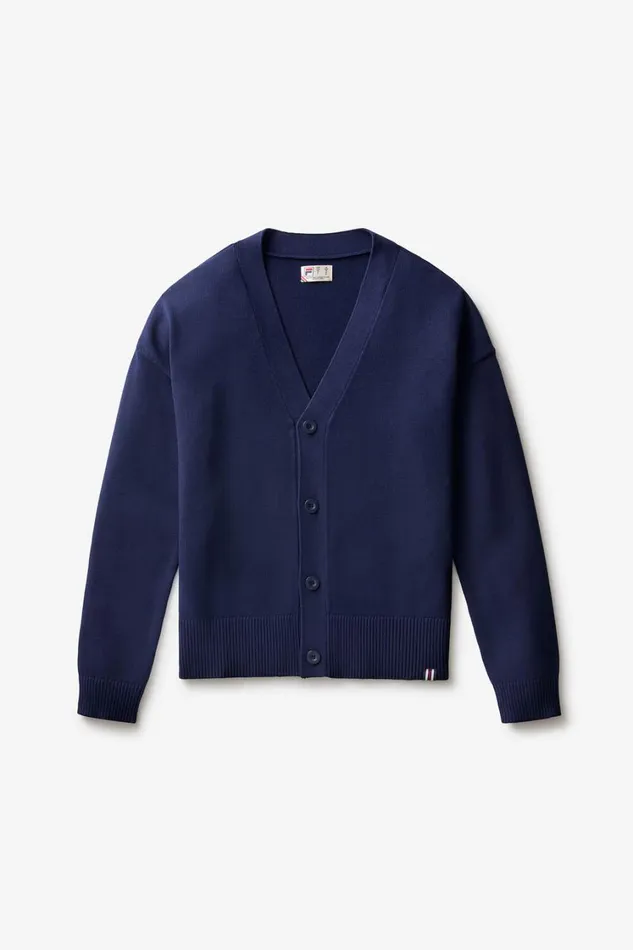 Women Coats and Jackets Fila Baseline Cardigan 400 Fila Navy