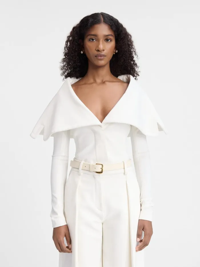 Women Coats and Jackets JACQUEMUS The Giacca Jacket White Women Coats and Jackets JACQUEMUS The Giacca Jacket White