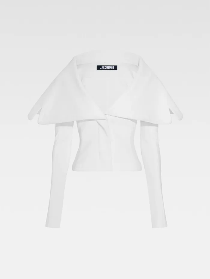 Women Coats and Jackets JACQUEMUS The Giacca Jacket White Women Coats and Jackets JACQUEMUS The Giacca Jacket White